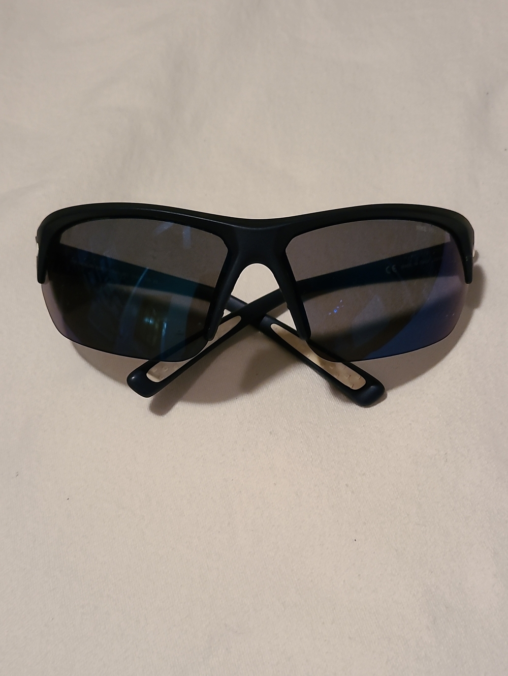 Nike Skylon Ace Matte Black Semi-Rimless Sport Lightweight Wrap Sround